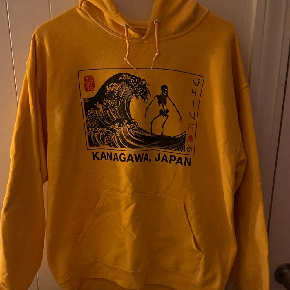 Kanagawa Japan Yellow Hoodie
